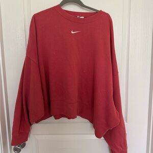 XL Pink Nike Cropped Sweatshirt